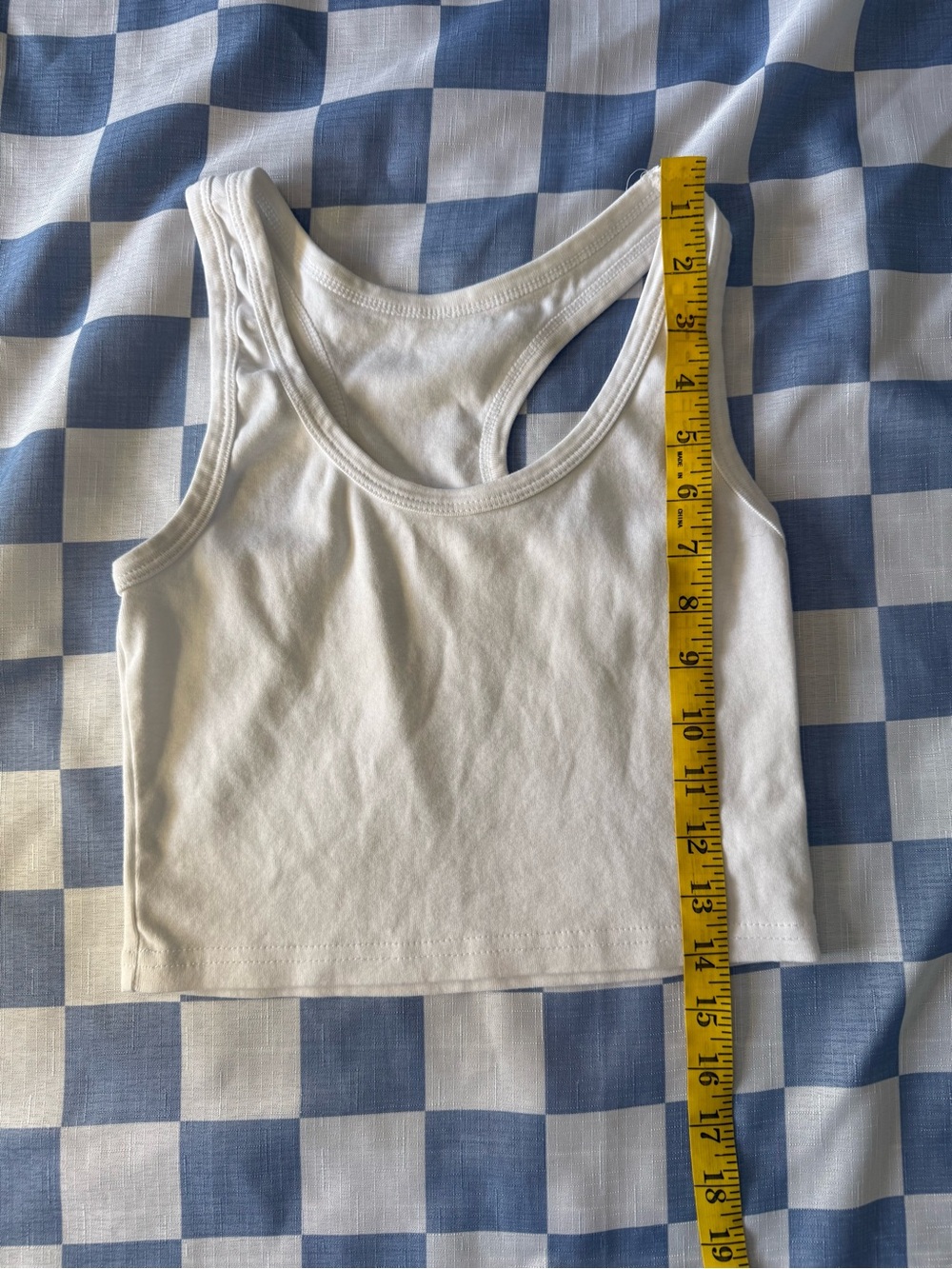 White Women's Crop Tank Top - Classic Basic